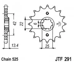 Зірка передня JT Sprockets JTF291.16