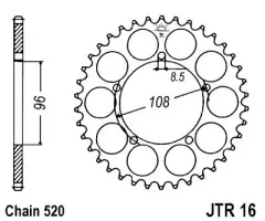 Зірка задня JT Sprockets JTR16.44