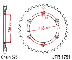 Зірка задня JT Sprockets JTR1791.43