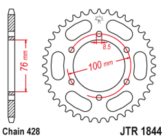 Зірка задня JT Sprockets JTR1844.40