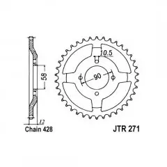 Зірка задня JT Sprockets JTR271.50