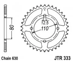 Зірка задня JT Sprockets JTR333.38