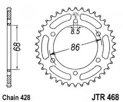 Зірка задня JT Sprockets JTR468.46