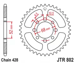 Зірка задня JT Sprockets JTR802.42