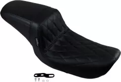 Сидіння Le Pera Kickflip Solo 96-03 FXD з діамантовим рядком (0803-0621), Чорний