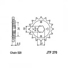 Зірка передня JT Sprockets JTF270.14