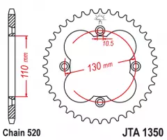 Зірка задня JT Sprockets JTA1350.38