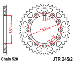 Зірка задня JT Sprockets JTR245/2.39