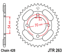 Зірка задня JT Sprockets JTR263.45