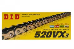 Ланцюг приводний D.I.D. 520VX3 G&B-106ZB X-Ring, Золотий