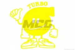 Наклейка декор TURBO (16x16) жовта (0309)