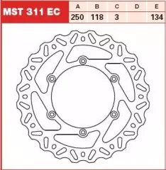 Диск гальмівний LUCAS MST311EC