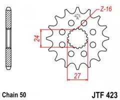 Зірка передня JT Sprockets JTF423.18