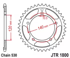 Зірка задня JT Sprockets JTR1800.43