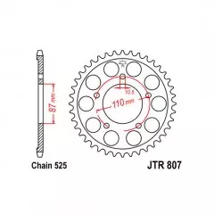 Зірка задня JT Sprockets JTR807.45