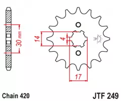 Зірка передня JT Sprockets JTF249.13