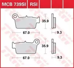 Колодки гальмівні дискові LUCAS MCB739RSI