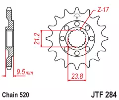 Зірка передня JT Sprockets JTF284.12