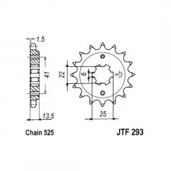 Зірка передня JT Sprockets JTF293.15