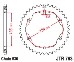 Зірка задня JT Sprockets JTR763.40