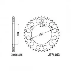 Зірка задня JT Sprockets JTR463.50