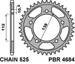 Зірка задня PBR 4684.41C45