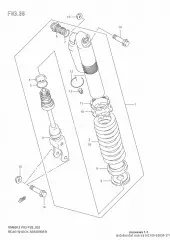 Absorber, rear shock (62100-03B50-37W)