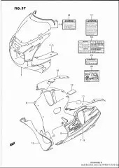 Cowling assy,under,l (94408-17E70-33J)