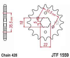 Зірка передня JT Sprockets JTF1559.14