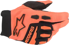 Моторукавички підліткові Alpinestars Full Bore, Чорний/Помаранчевий, XS