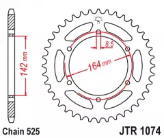 Зірка задня JT Sprockets JTR1074.44