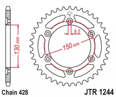 Зірка задня JT Sprockets JTR1244.52