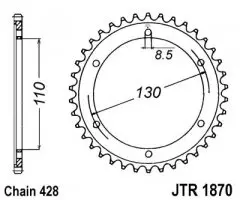 Зірка задня JT Sprockets JTR1870.46