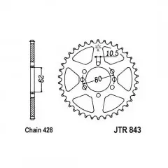 Зірка задня JT Sprockets JTR843.48