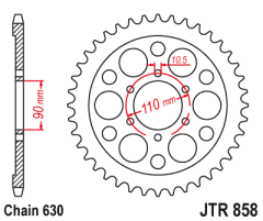 Зірка задня JT Sprockets JTR858.35