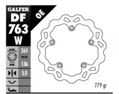 Диск гальмівний GALFER DF763W