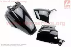 Крило переднє пластик комплект 3 деталі Honda LEAD AF-20 чорне(Китай)