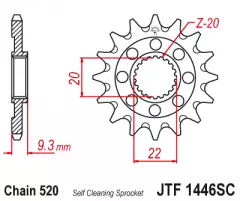 Зірка передня JT Sprockets JTF1446.14SC