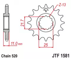 Зірка передня JT Sprockets JTF1581.16