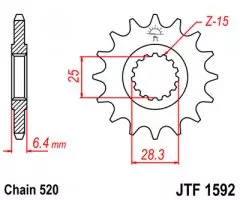Зірка передня JT Sprockets JTF1592.14