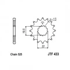 Зірка передня JT Sprockets JTF433.14