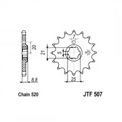 Зірка передня JT Sprockets JTF507.13