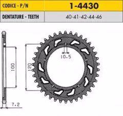 Зірка задня Sunstar SS 1-4430-41