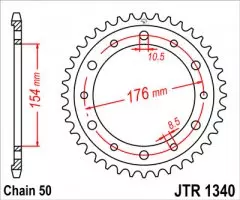 Зірка задня JT Sprockets JTR1340.43