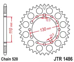 Зірка задня JT Sprockets JTR1486.41