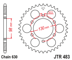 Зірка задня JT Sprockets JTR483.35