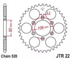 Зірка задня JT Sprockets JTR22.45