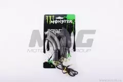 Повороти світлодіодні пара вигнуті чорні прозорі 21 діод (MONSTER ENERGY)