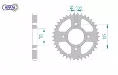 Зірка задня AFAM 10401-38
