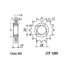 Зірка передня JT Sprockets JTF1295.15